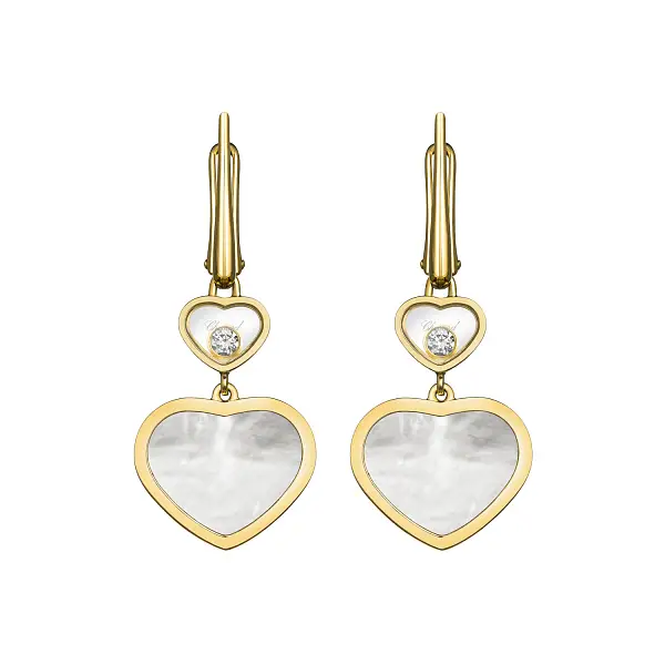 Gold Earrings Chopard Happy Hearts 837482-0310