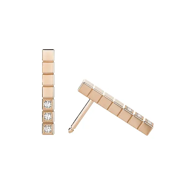 Gold Earrings Chopard Ice Cube 837702-5002