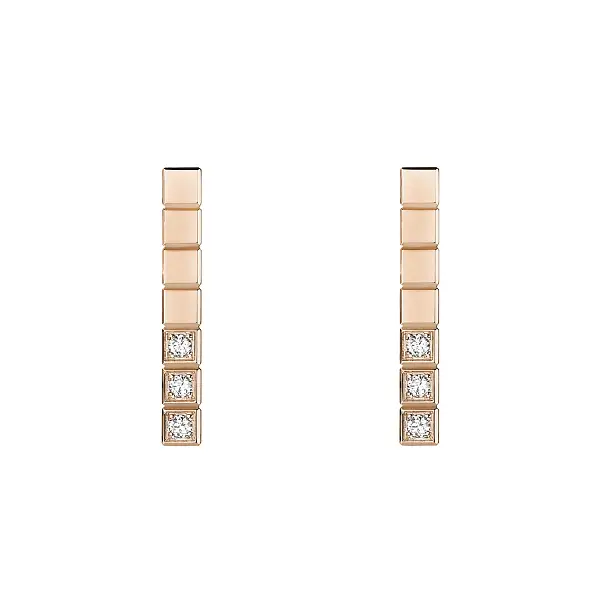 Gold Earrings Chopard Ice Cube 837702-5002