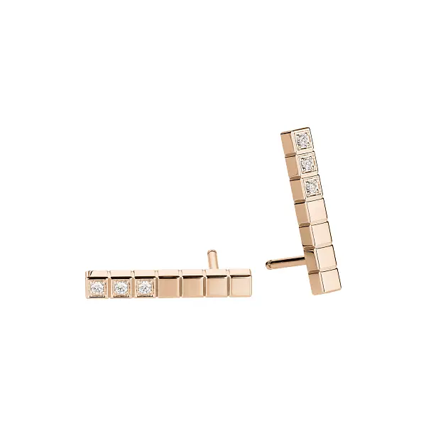 Gold Earrings Chopard Ice Cube 837702-5002