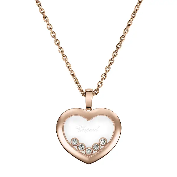 Gold Chopard Happy Diamonds Necklace 79A038-5001