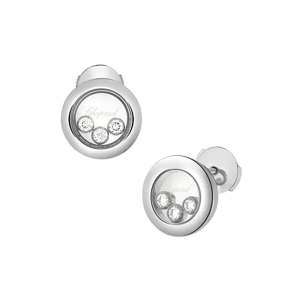 Gold Earrings Chopard Happy Diamonds 83A018-1001