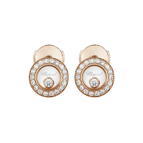 Gold Earrings Chopard Happy Diamonds 83A017-5201