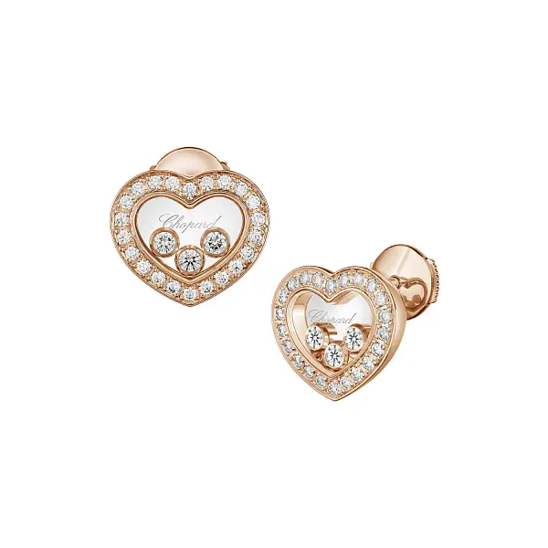 Gold Earrings Chopard Happy Diamonds 83A611-5201