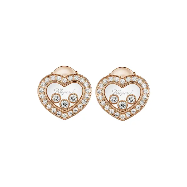 Gold Earrings Chopard Happy Diamonds 83A611-5201
