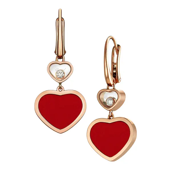 Gold Earrings Chopard Happy Hearts 837482-5810