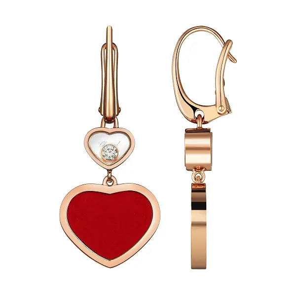 Gold Earrings Chopard Happy Hearts 837482-5810