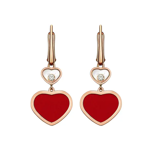 Gold Earrings Chopard Happy Hearts 837482-5810