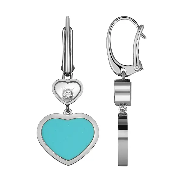 Gold Earrings Chopard Happy Hearts 837482-1410