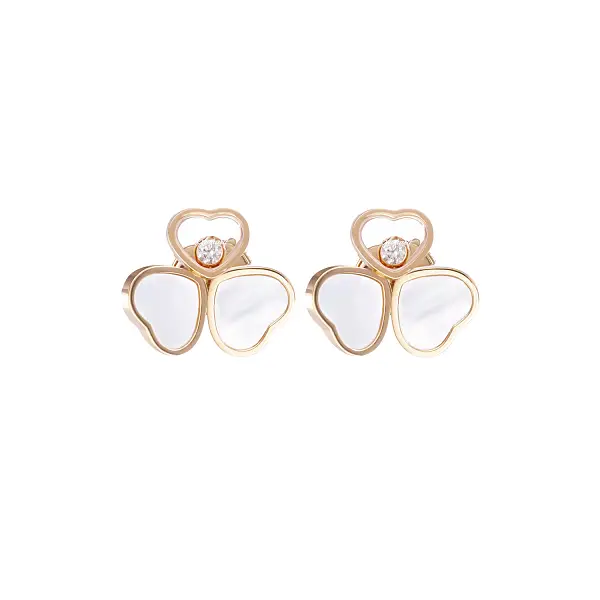 Gold Earrings Chopard Happy Hearts 83A083-5301