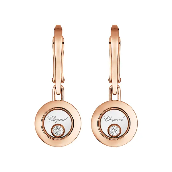 Gold Earrings Chopard Happy Diamonds 83A017-5301