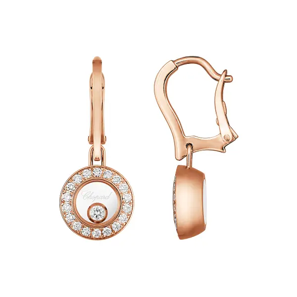 Gold Earrings Chopard Happy Diamonds 83A017-5401