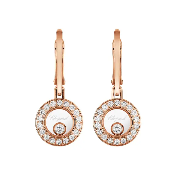 Gold Earrings Chopard Happy Diamonds 83A017-5401