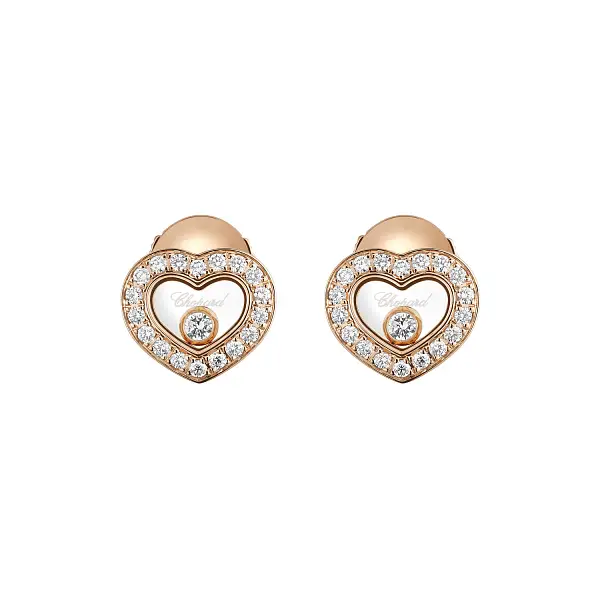 Gold Earrings Chopard Happy Diamonds 83A054-5201