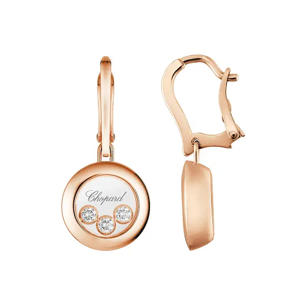 Gold Earrings Chopard Happy Diamonds 83A018-5301