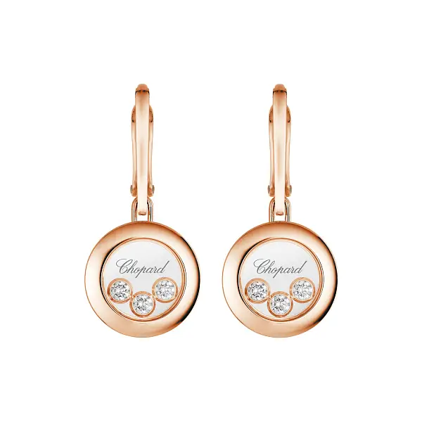 Gold Earrings Chopard Happy Diamonds 83A018-5301