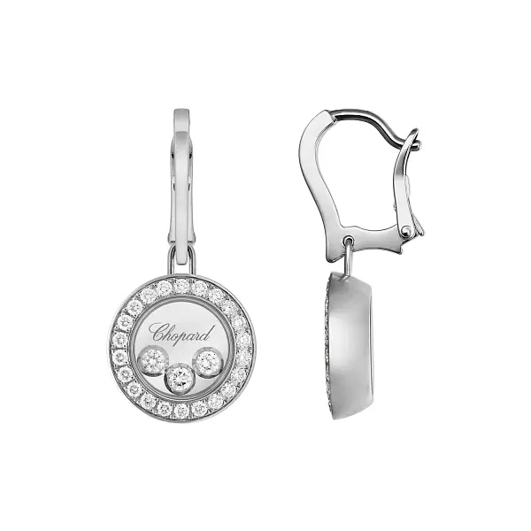 Gold Earrings Chopard Happy Diamonds 83A018-1401