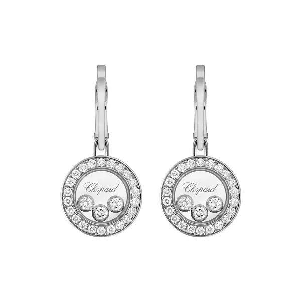 Gold Earrings Chopard Happy Diamonds 83A018-1401