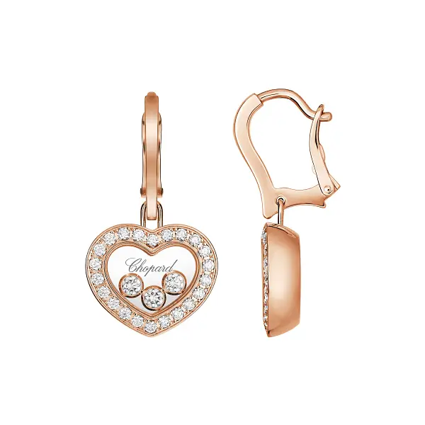 Gold Earrings Chopard Happy Diamonds 83A611-5401