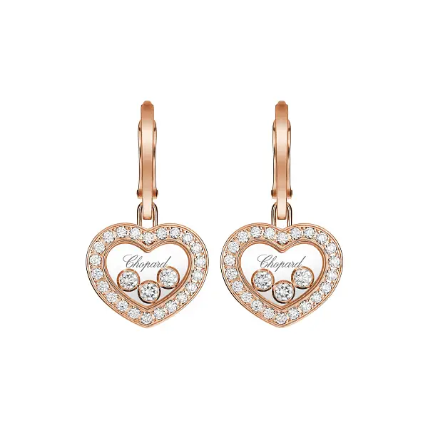 Gold Earrings Chopard Happy Diamonds 83A611-5401