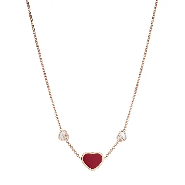 Gold Chopard Happy Hearts Necklace 81A082-5801