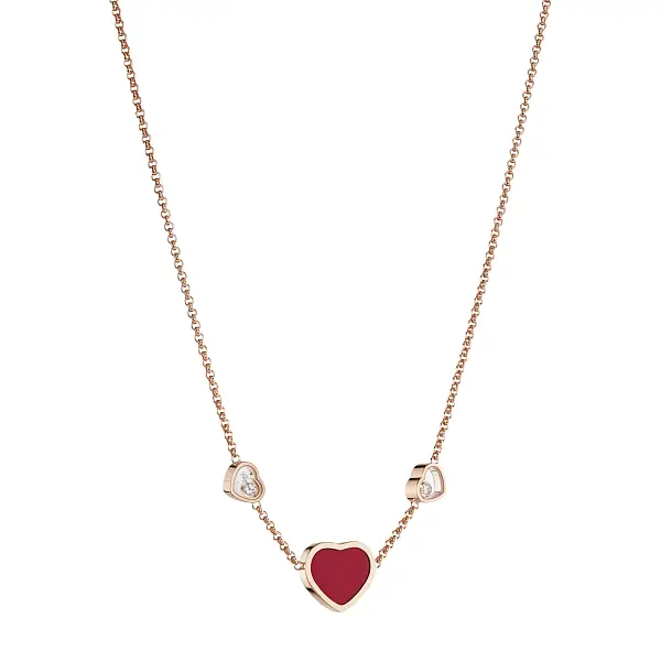Gold Chopard Happy Hearts Necklace 81A082-5801