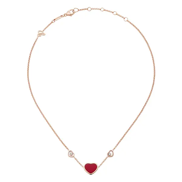 Gold Chopard Happy Hearts Necklace 81A082-5801