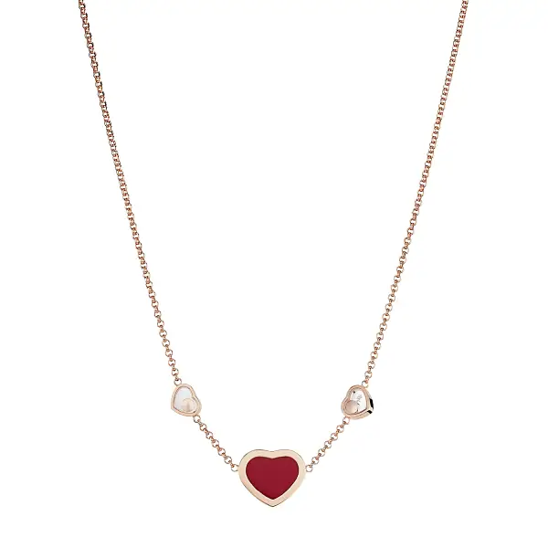 Gold Chopard Happy Hearts Necklace 81A082-5801