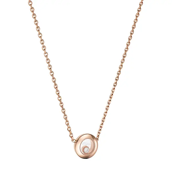 Gold Chopard Happy Diamonds Necklace 81A017-5001