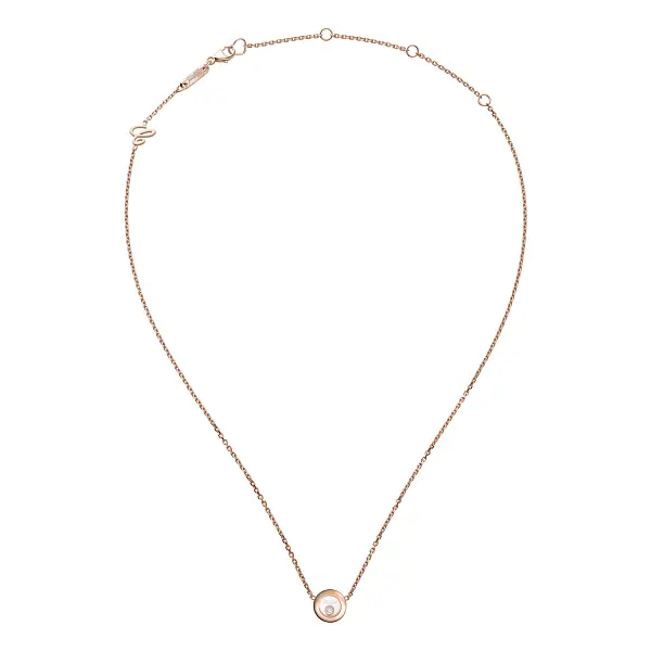 Gold Chopard Happy Diamonds Necklace 81A017-5001