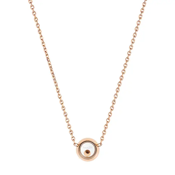 Gold Chopard Happy Diamonds Necklace 81A017-5001