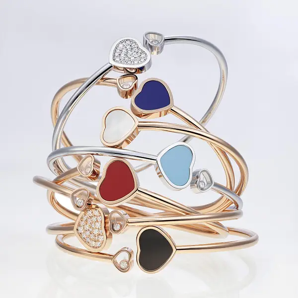 Gold Chopard Happy Hearts Bracelet 857482-1403