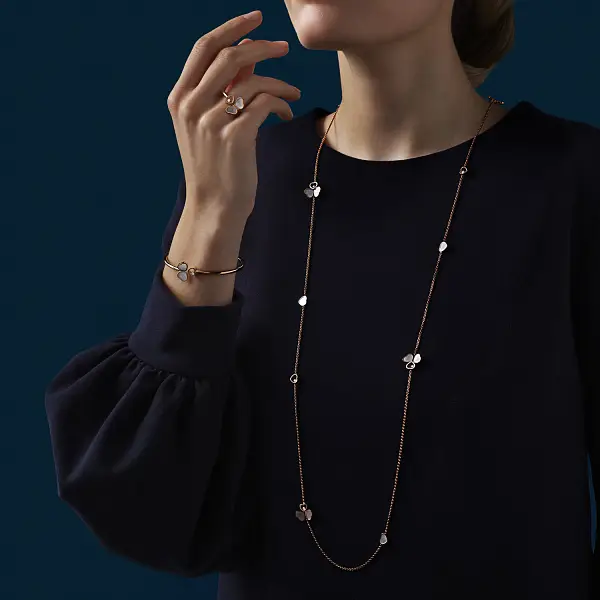 Gold Chopard Happy Hearts Wings Bracelet 85A083-5302