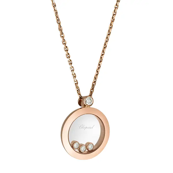 Gold Pendant Chopard Happy Diamonds 793929-5201