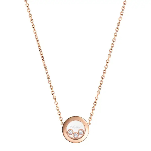 Gold Chopard Happy Diamonds Necklace 81A018-5001