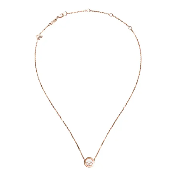Gold Chopard Happy Diamonds Necklace 81A018-5001