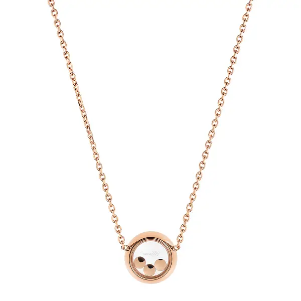 Gold Chopard Happy Diamonds Necklace 81A018-5001
