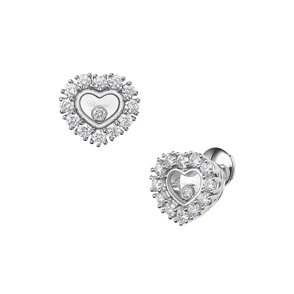 Gold Earrings Chopard Happy Diamonds 83A616-1001