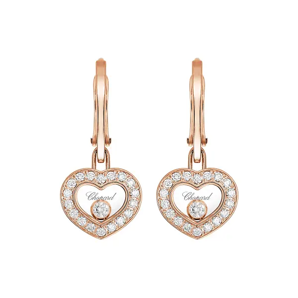 Gold Earrings Chopard Happy Diamonds 83A054-5401