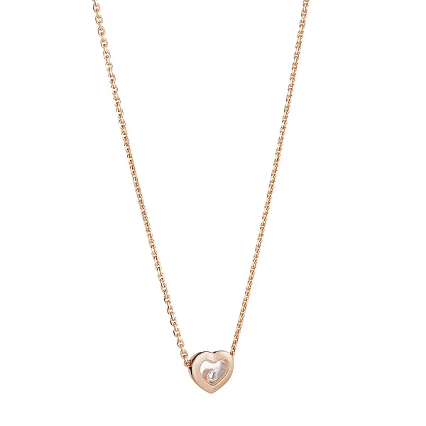Gold Chopard Happy Diamonds Necklace 81A054-5001