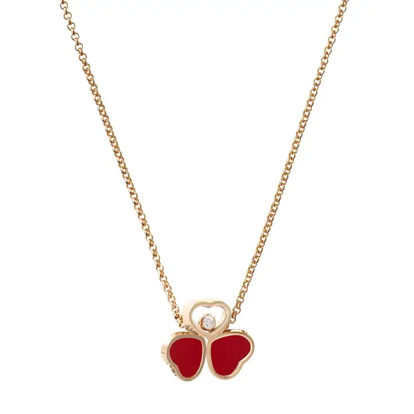 Gold Chopard Happy Hearts Necklace 81A083-5811