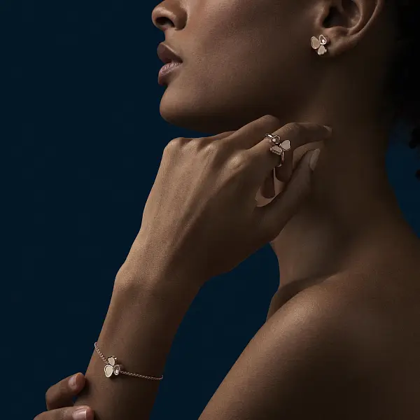 Gold Earrings Chopard Happy Hearts 83A083-5701