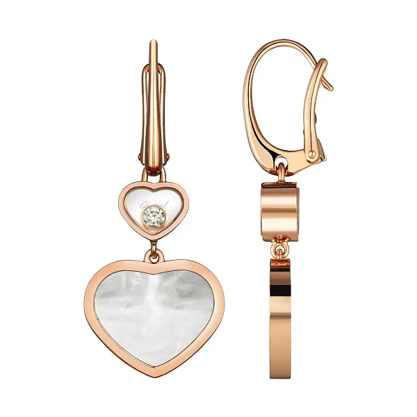 Gold Earrings Chopard Happy Hearts 837482-5310