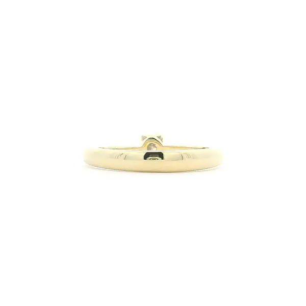 Engagement Ring in Yellow Gold with 0.18 ct Diamond