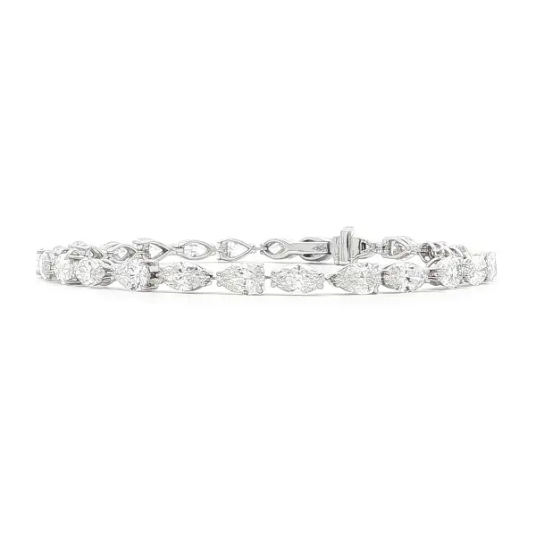 Gold tennis bracelet with diamonds 8,69ct