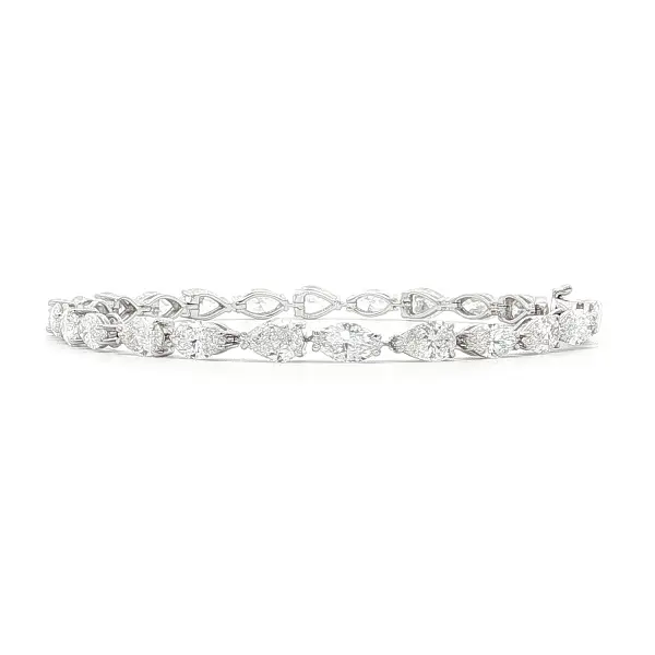 Gold tennis bracelet with diamonds 8,69ct