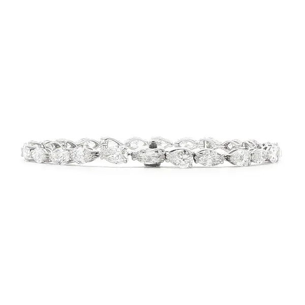 Gold tennis bracelet with diamonds 8,69ct