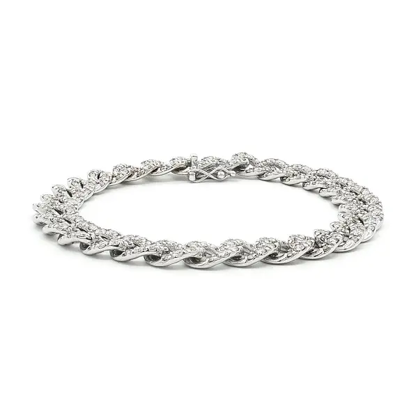 White Gold Diamond Link Bracelet