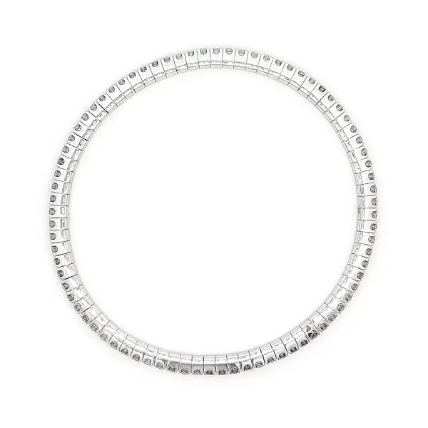 Flexible White Gold Diamond Tennis Bracelet