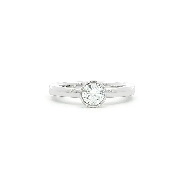 White Gold Engagement Ring with 0.52 ct Diamond